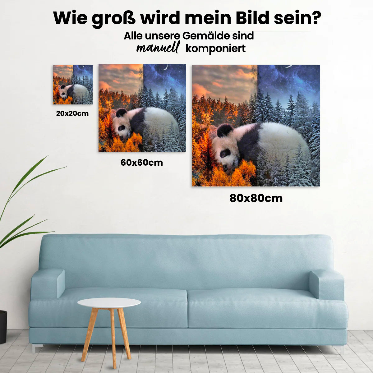 Pandabär - Malen nach Zahlen