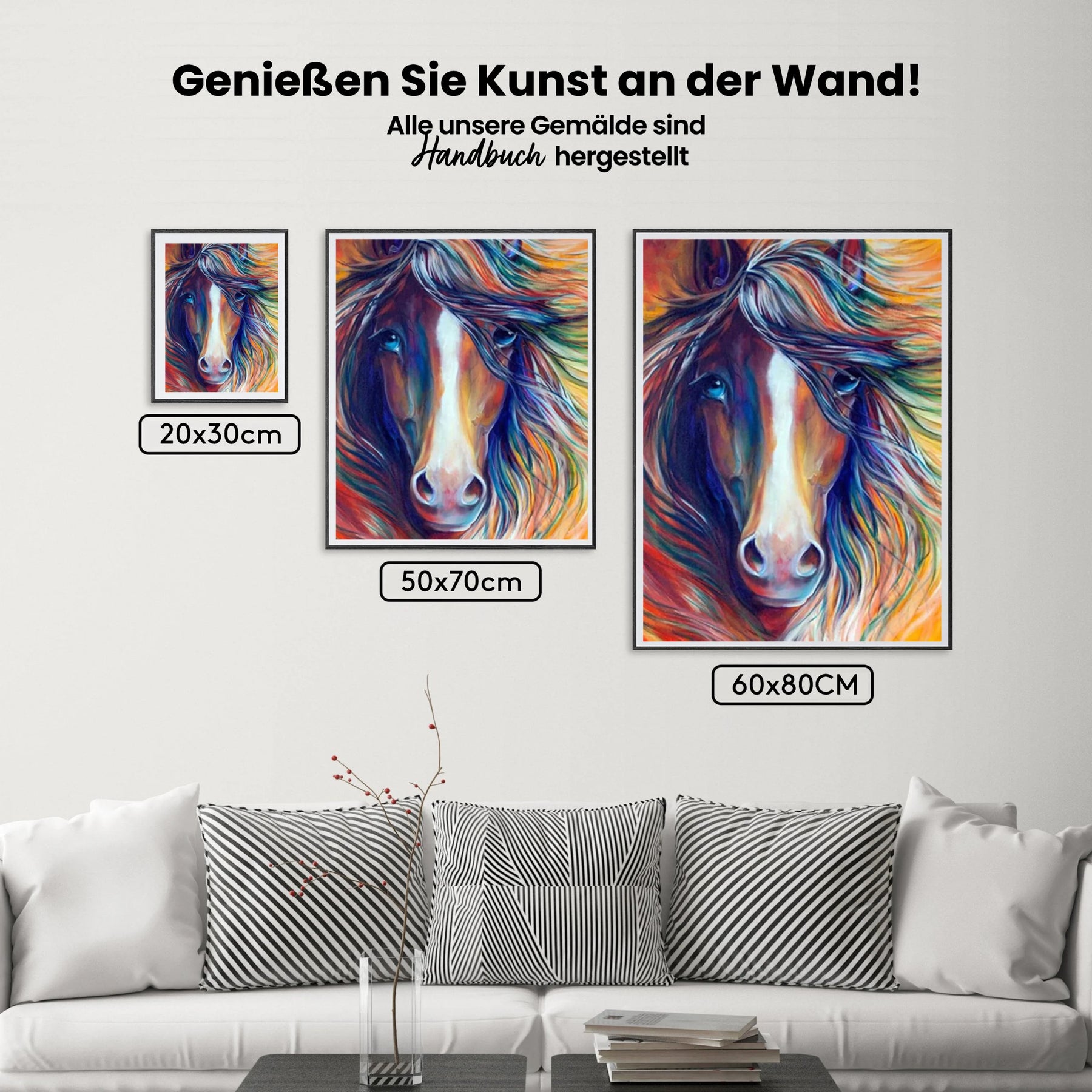 Pferd Portrait Bunt - Malen nach Zahlen
