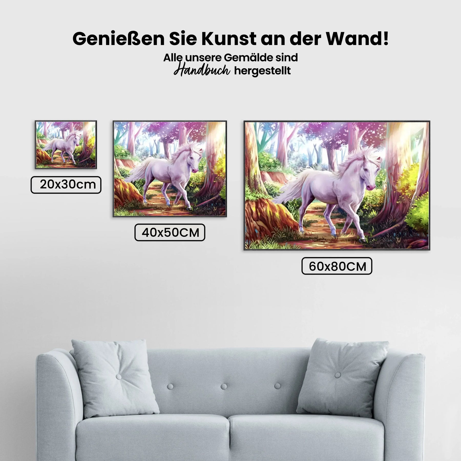 Pferd im Wald | Exklusives Design - Malen nach Zahlen