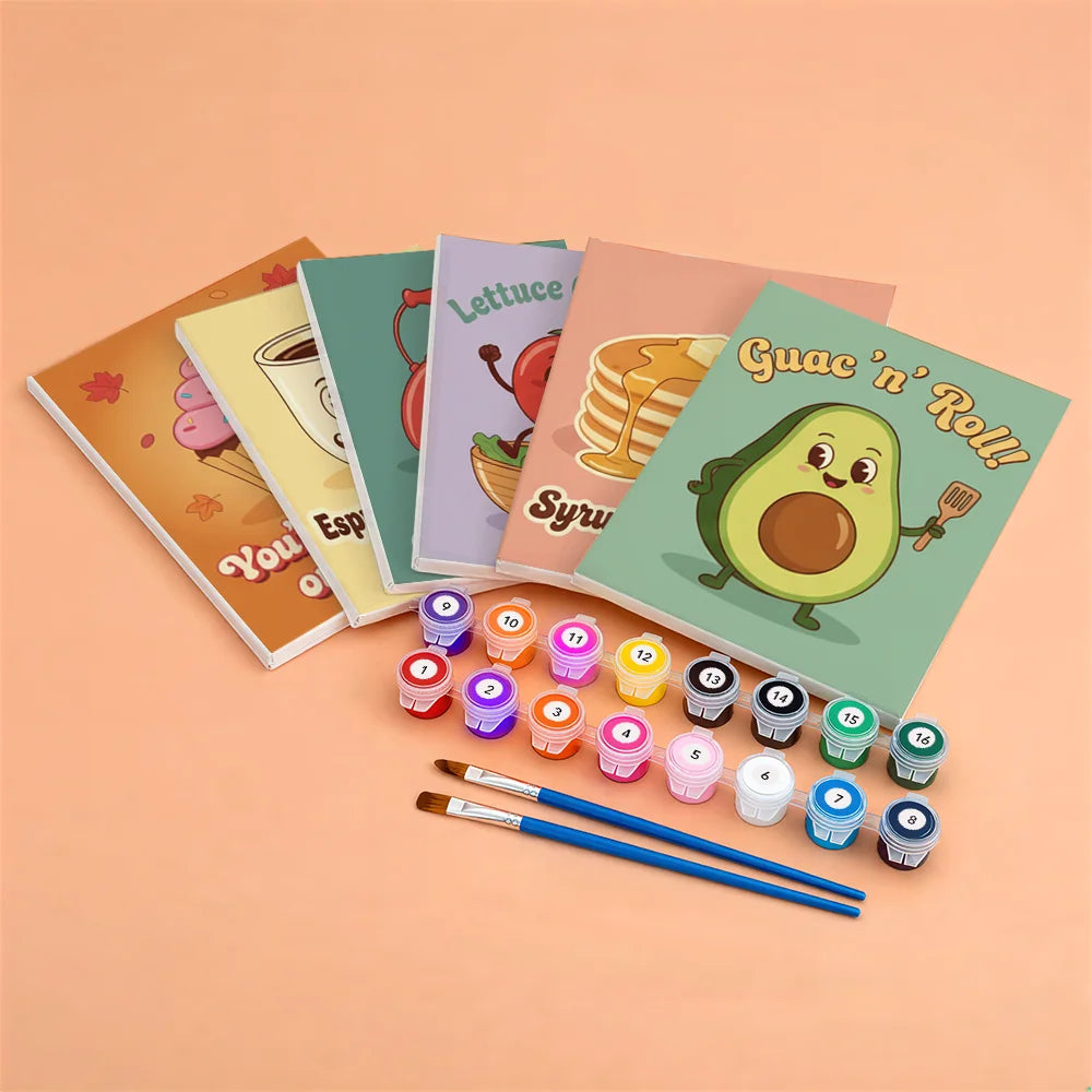 Dipingere con i numeri - 6 Mini Dipinti | Piccolo Boschetto