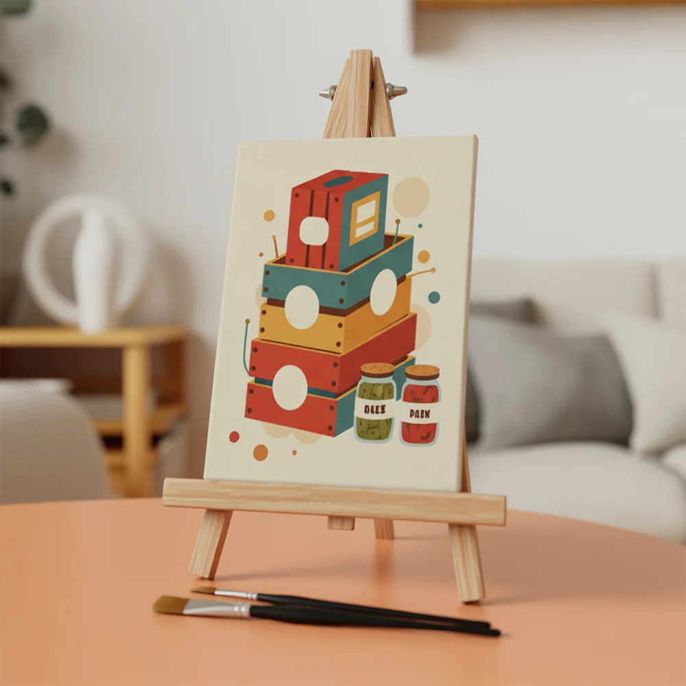 Dipingere con i numeri - 6 Mini Dipinti | Piccolo Boschetto