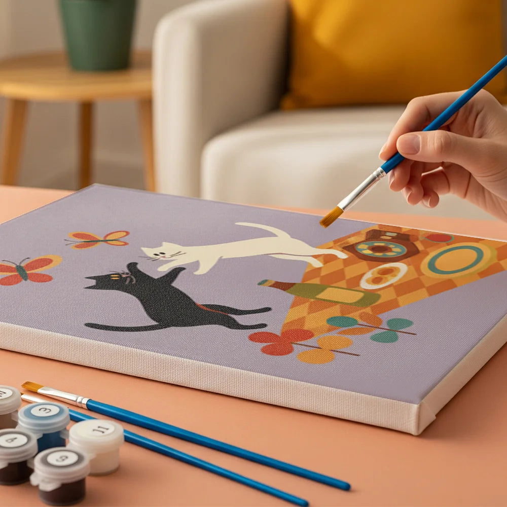 Dipingere con i numeri - 6 Mini Dipinti | Piccolo Boschetto