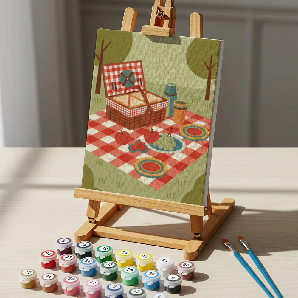 Dipingere con i numeri - 6 Mini Dipinti | Piccolo Boschetto