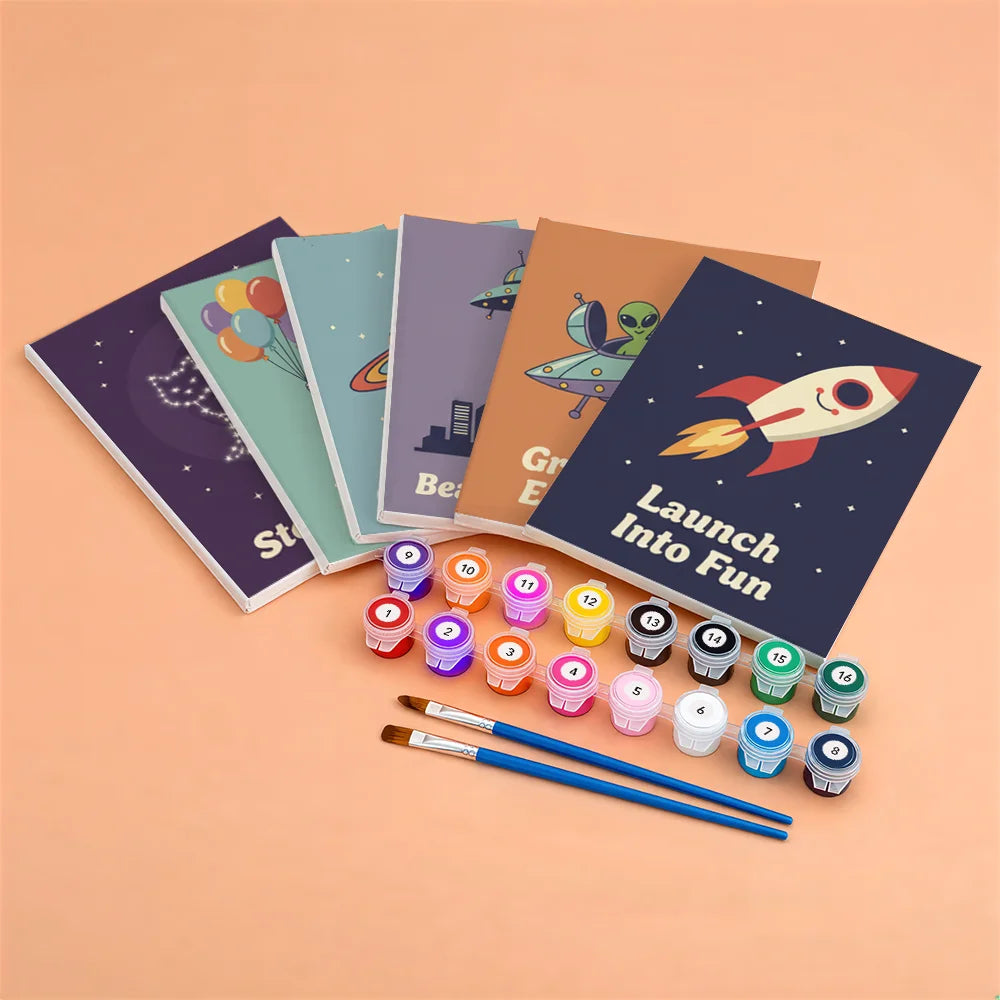 Dipingere con i numeri - 6 Mini Dipinti | Piccolo Boschetto