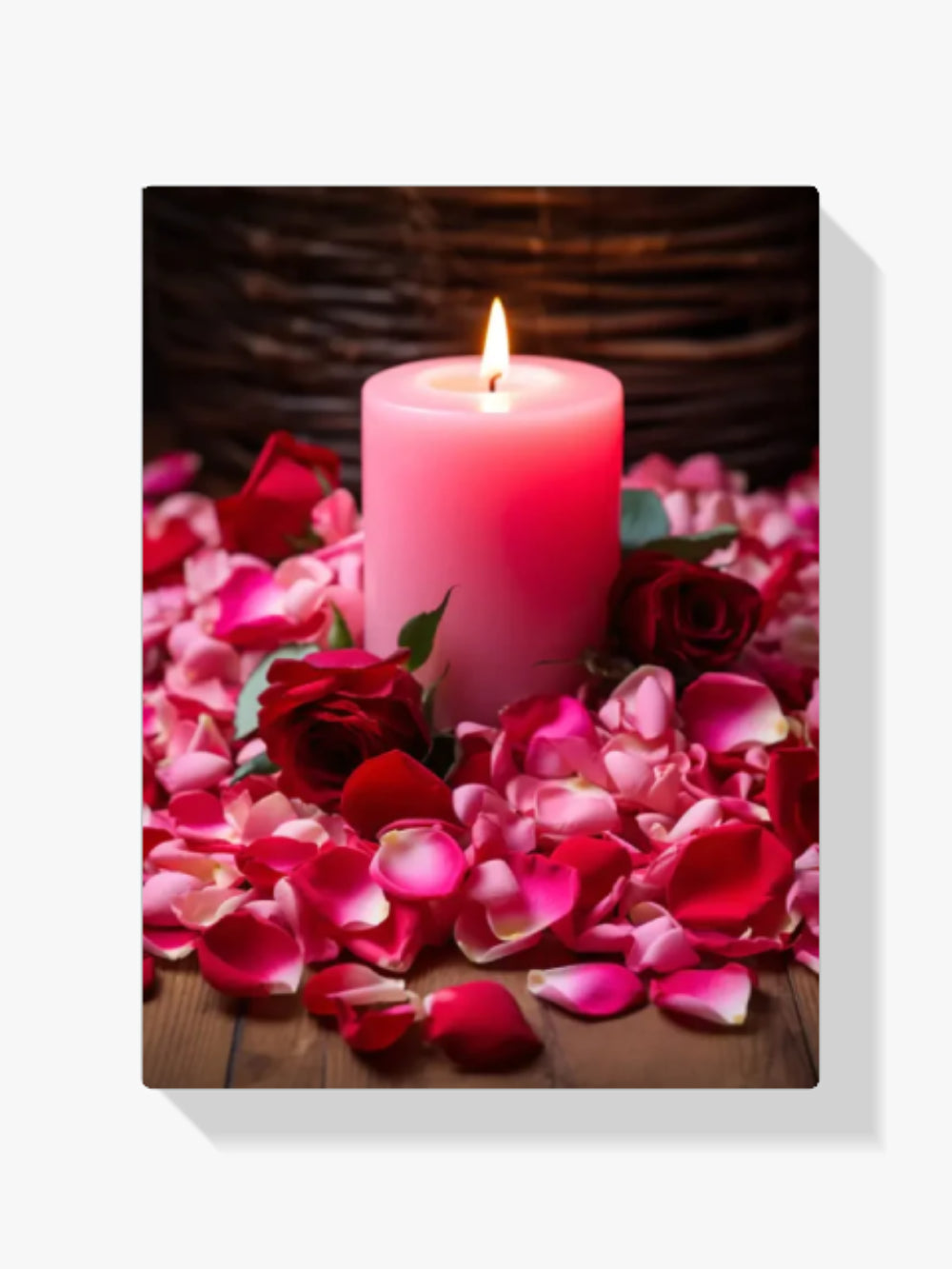 Rosa Kerzen - Malen nach Zahlen