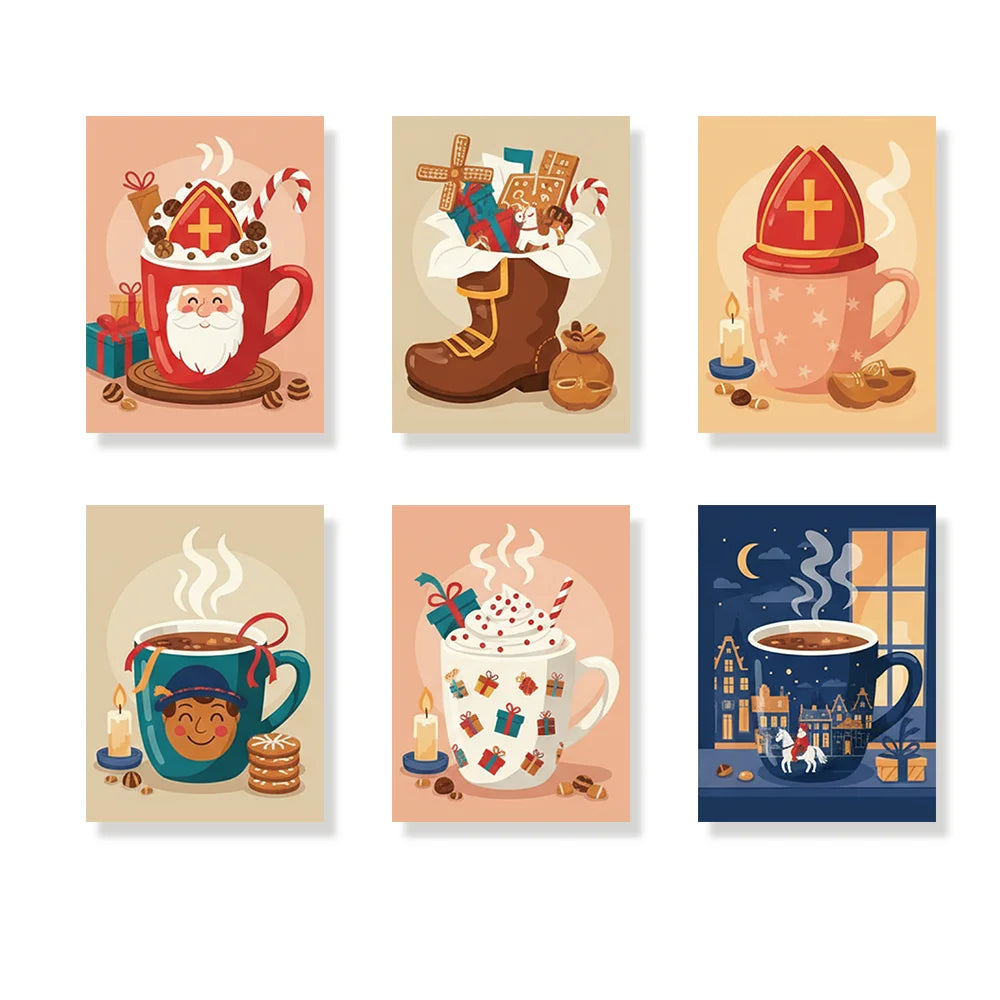 Dipingere con i numeri - 6 Mini Dipinti | Piccolo Boschetto