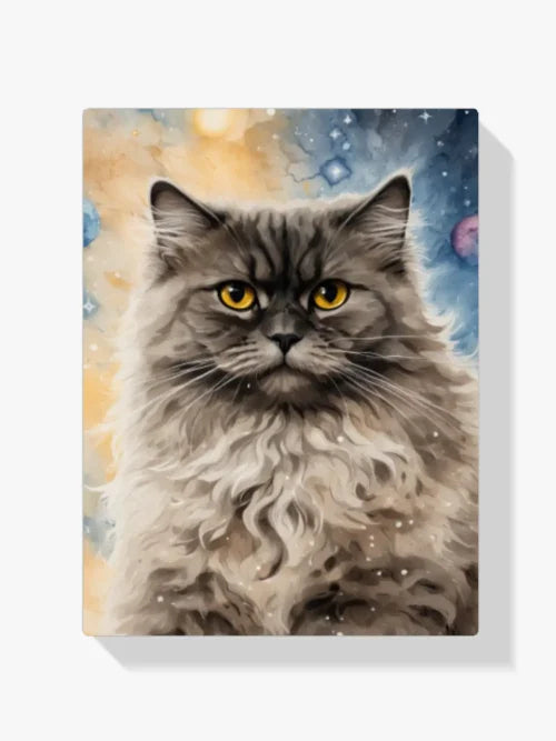 Dipingere con i numeri - Ritratto di gatto galattico