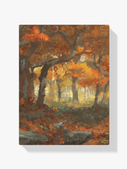 Dipingi con i numeri - Foresta autunnale luminosa