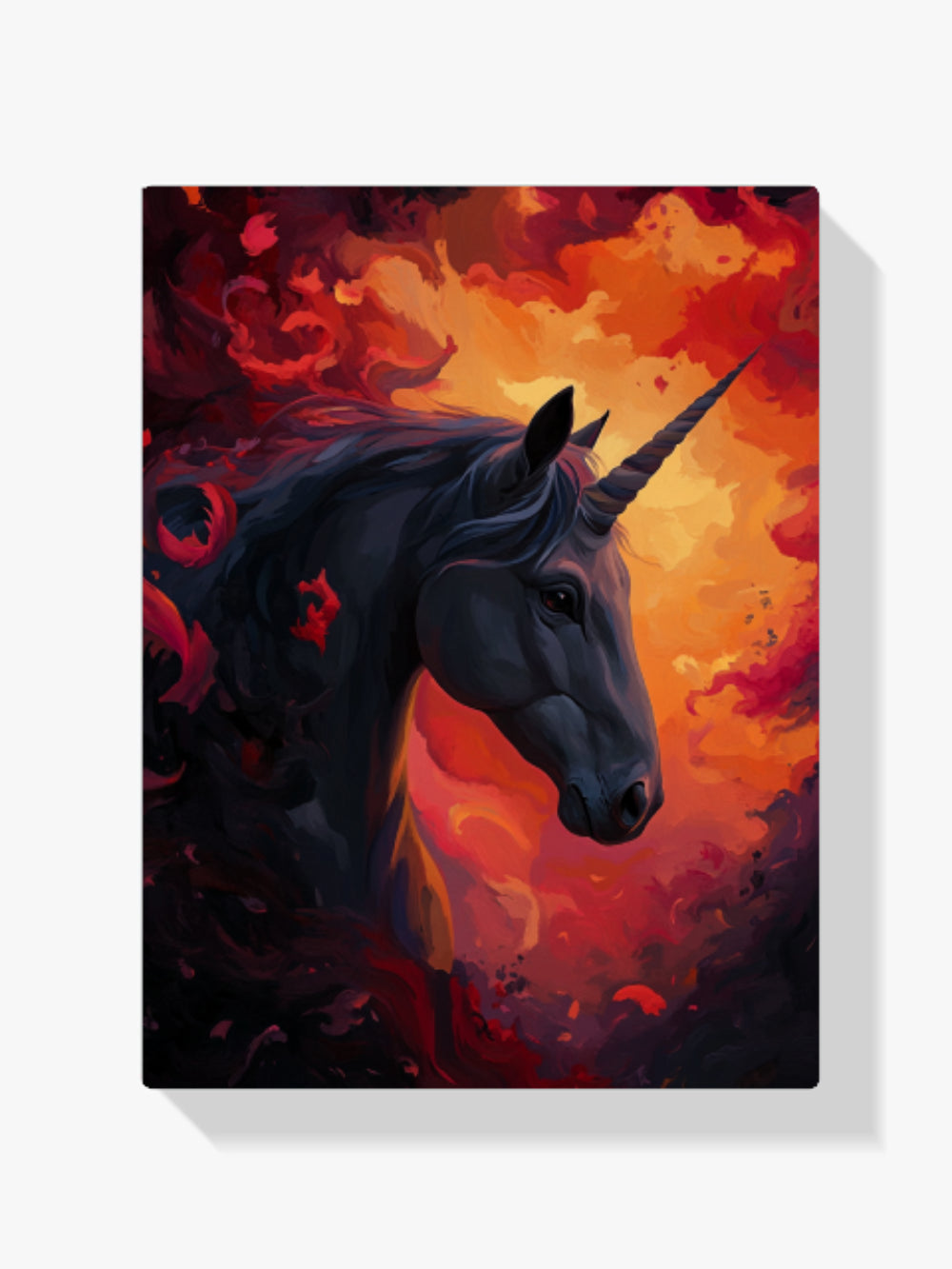 Dipingere con i numeri - Unicorno nero mistico