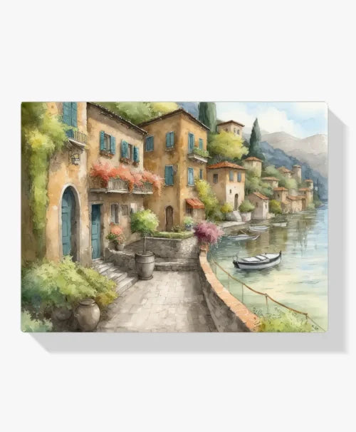 Dipingi con i numeri - Tranquillo villaggio sul lago