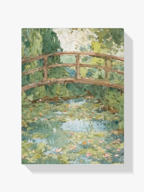 Dipingi con i numeri - Ponte da giardino sulle ninfee