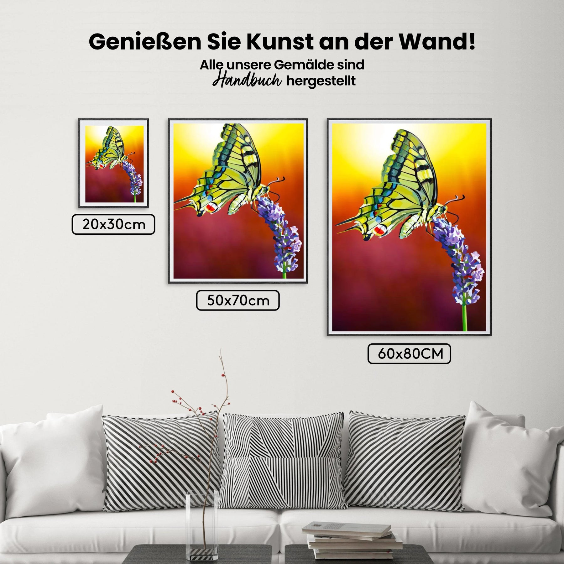 Schmetterling auf Lavendel - Malen nach Zahlen