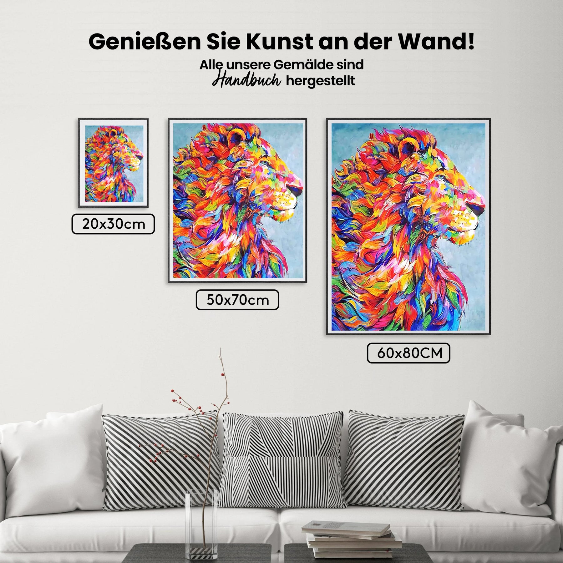 Stolzer Löwe Bunt - Malen nach Zahlen