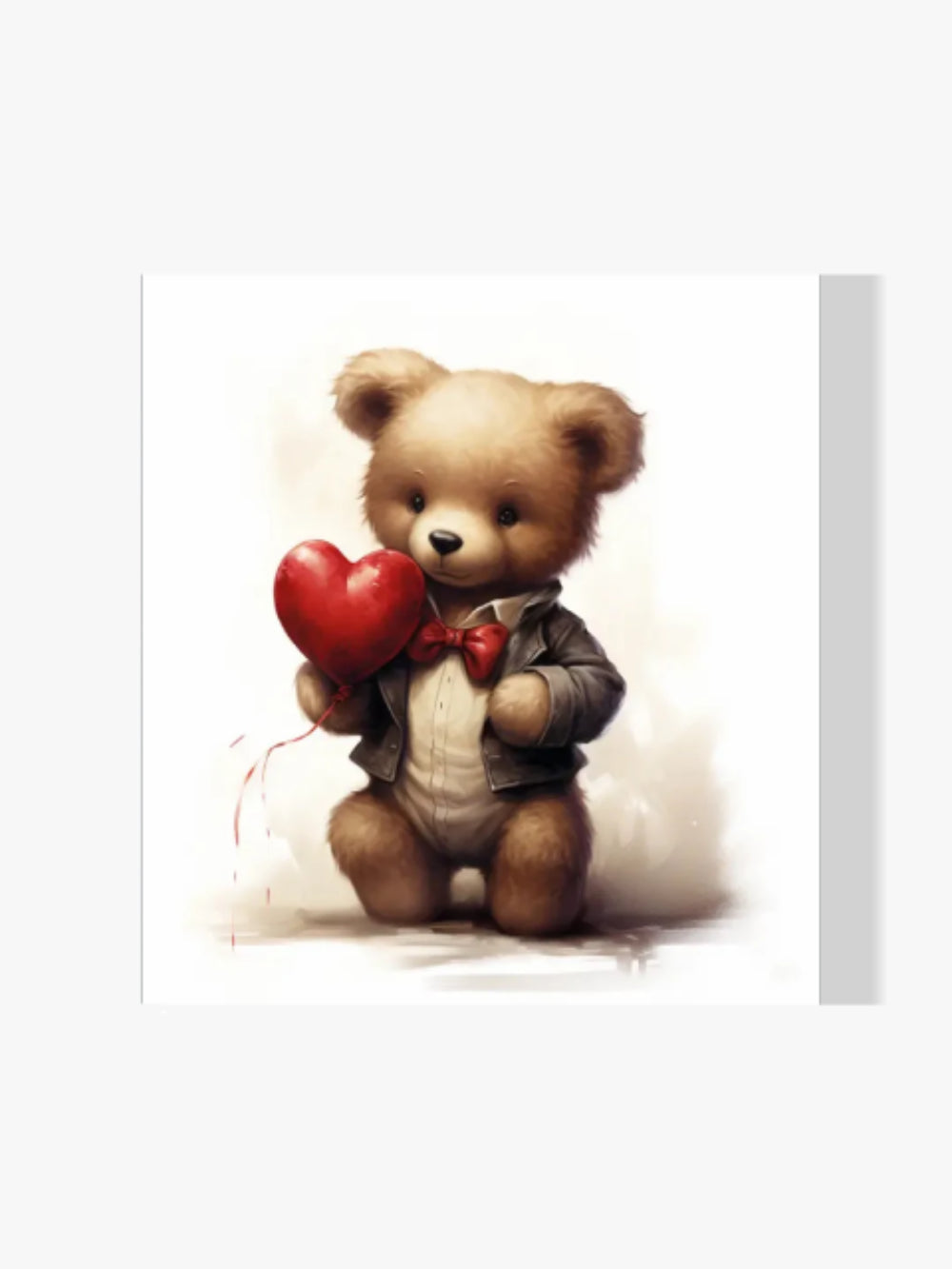 Teddybär mit Herz - Malen nach Zahlen