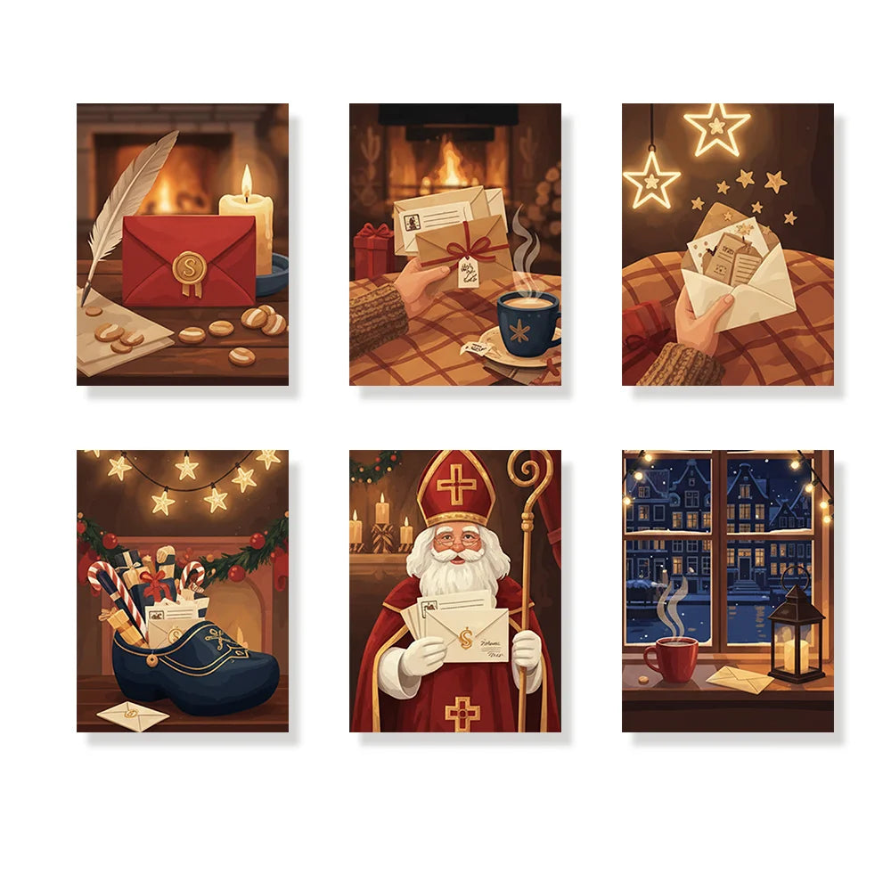 Dipingere con i numeri - 6 Mini Dipinti | Piccolo Boschetto