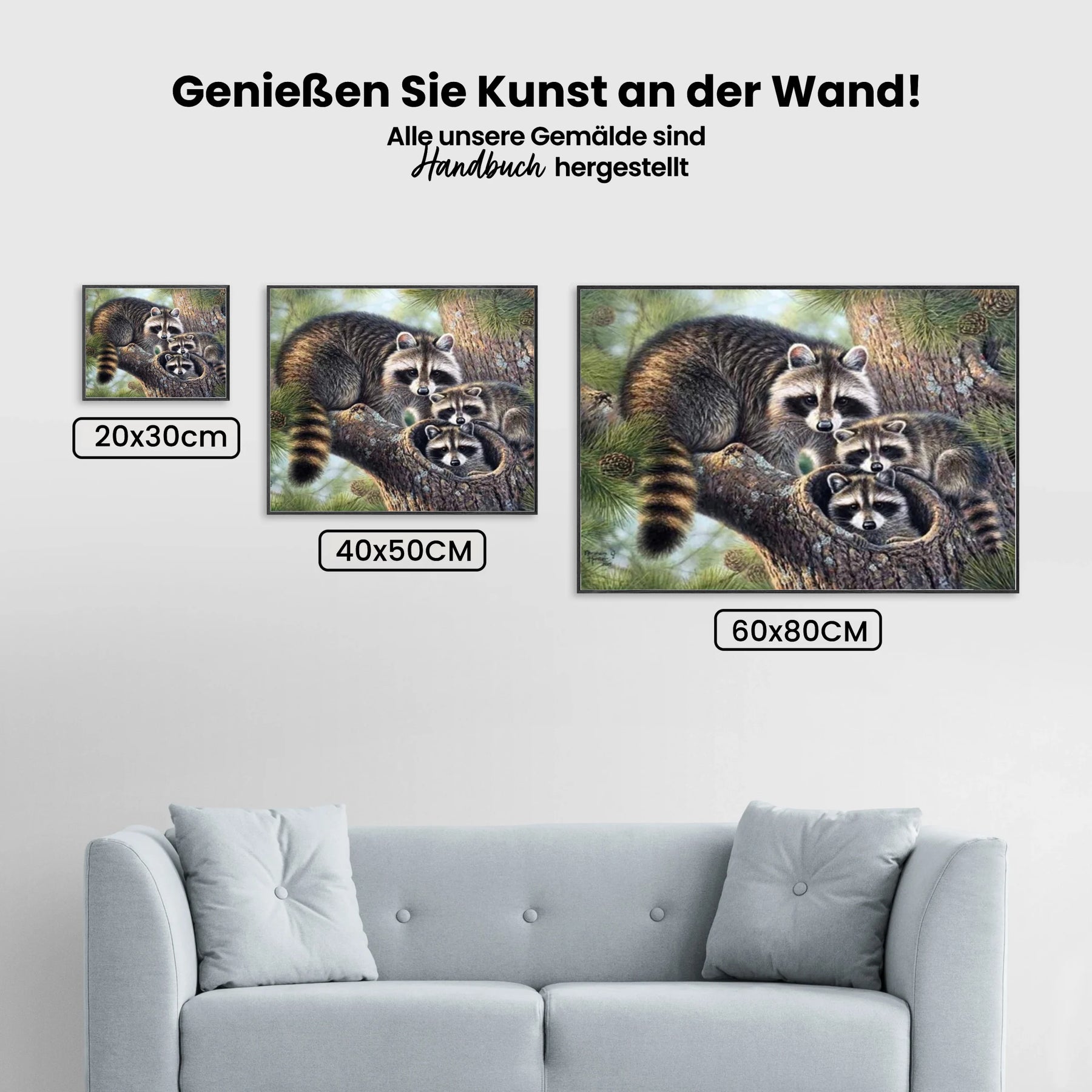 Waschbär - Malen nach Zahlen