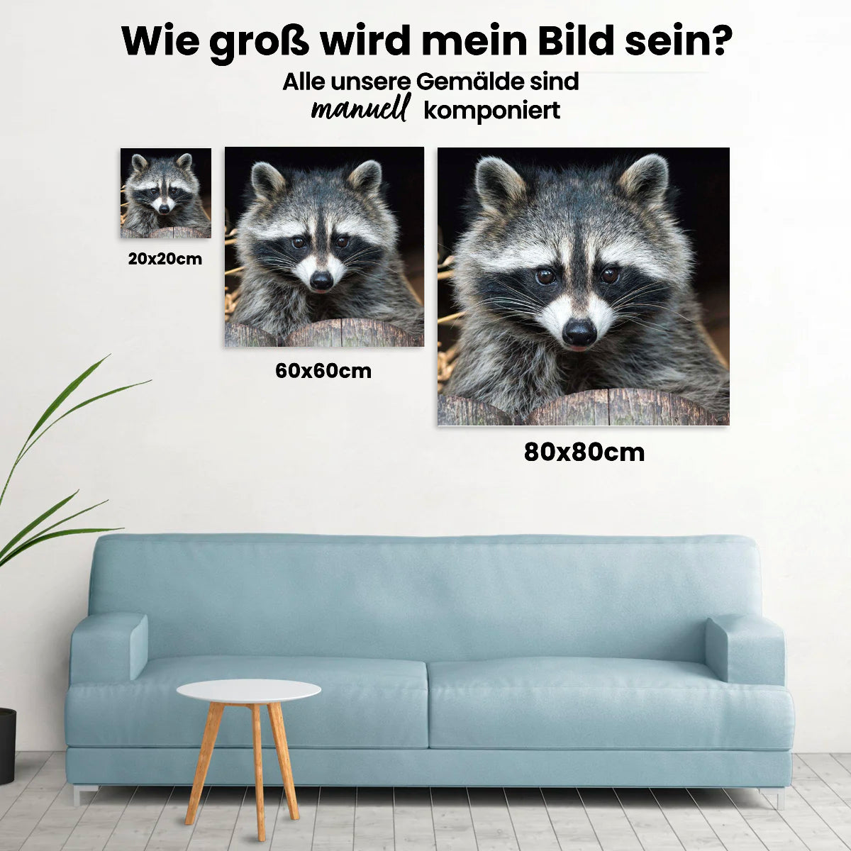 Waschbär - Malen nach Zahlen