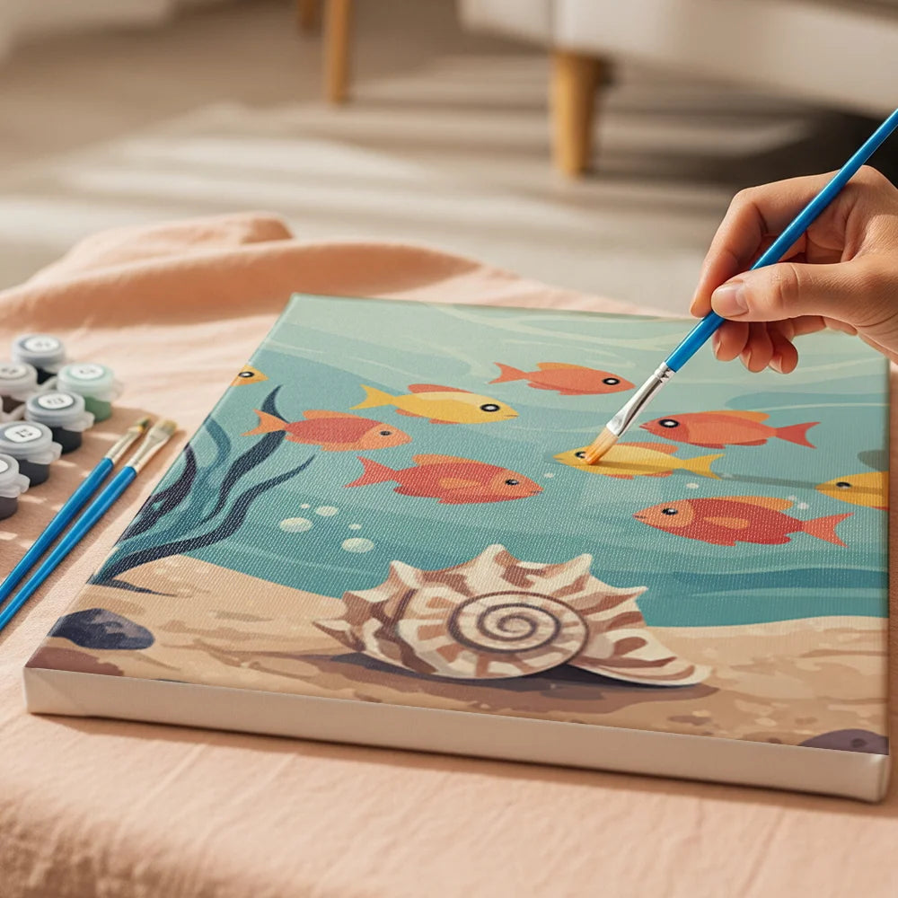 Dipingere con i numeri - 6 Mini Dipinti | Piccolo Boschetto