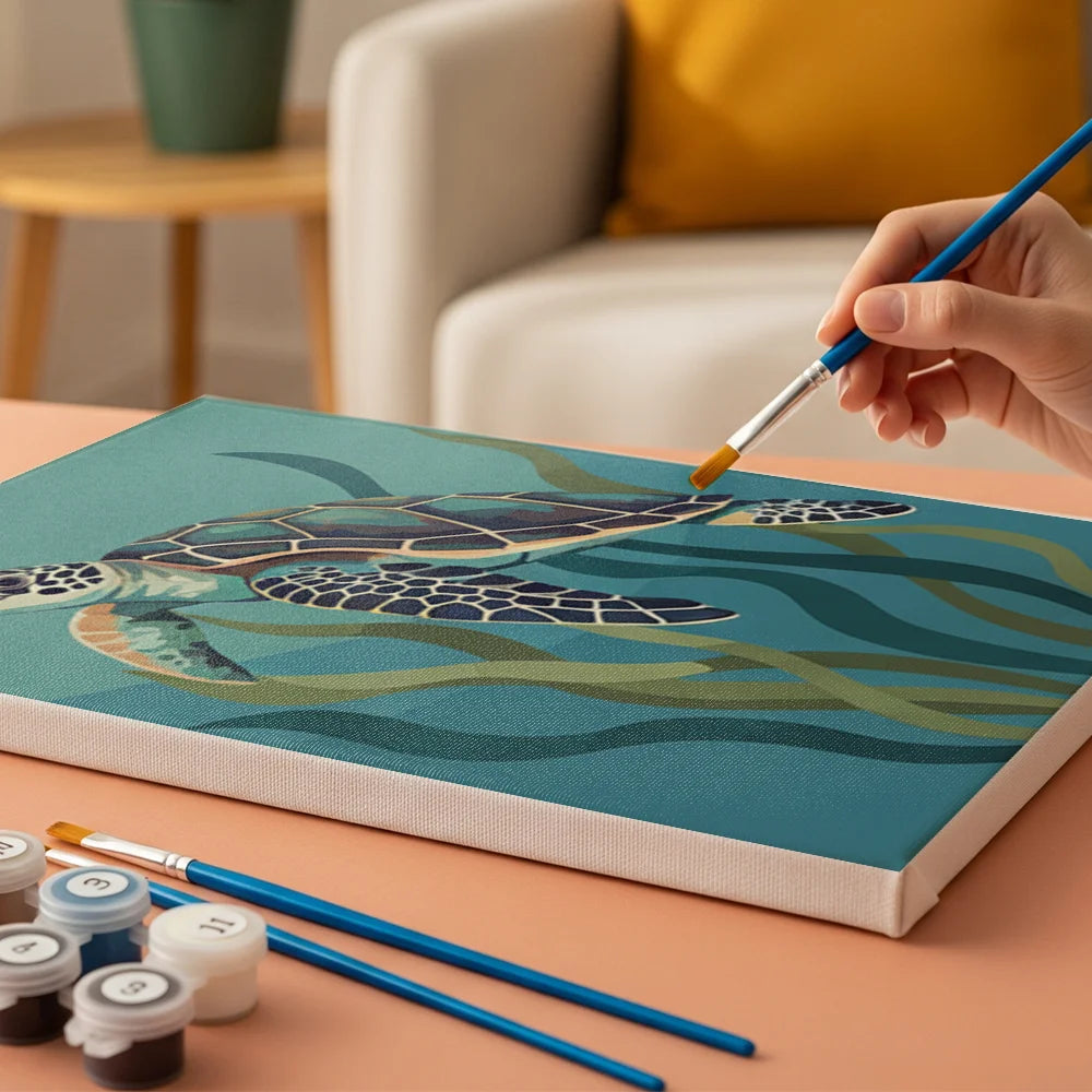 Dipingere con i numeri - 6 Mini Dipinti | Piccolo Boschetto