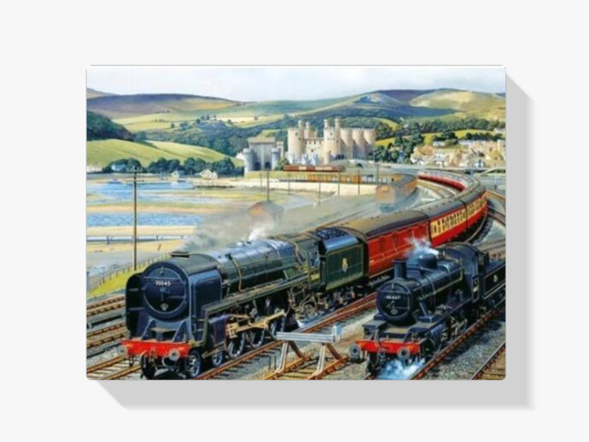 Züge - Malen nach Zahlen