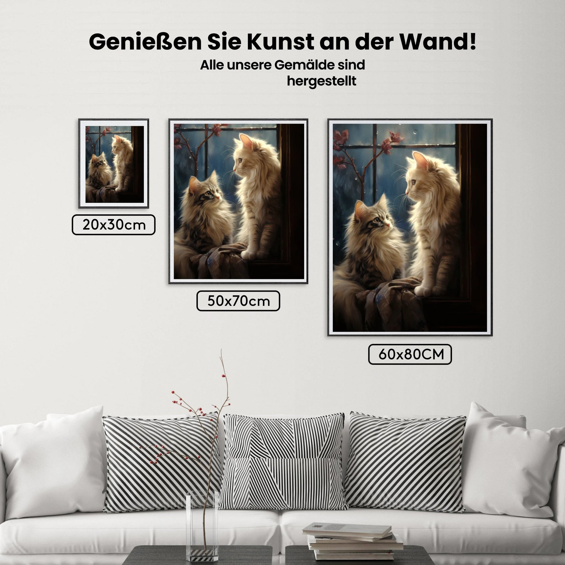 Zwei Katzen - Malen nach Zahlen
