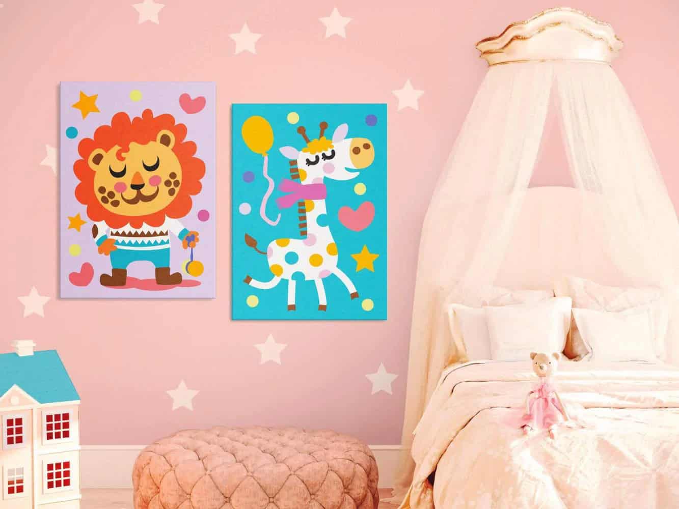 Löwe und Giraffe