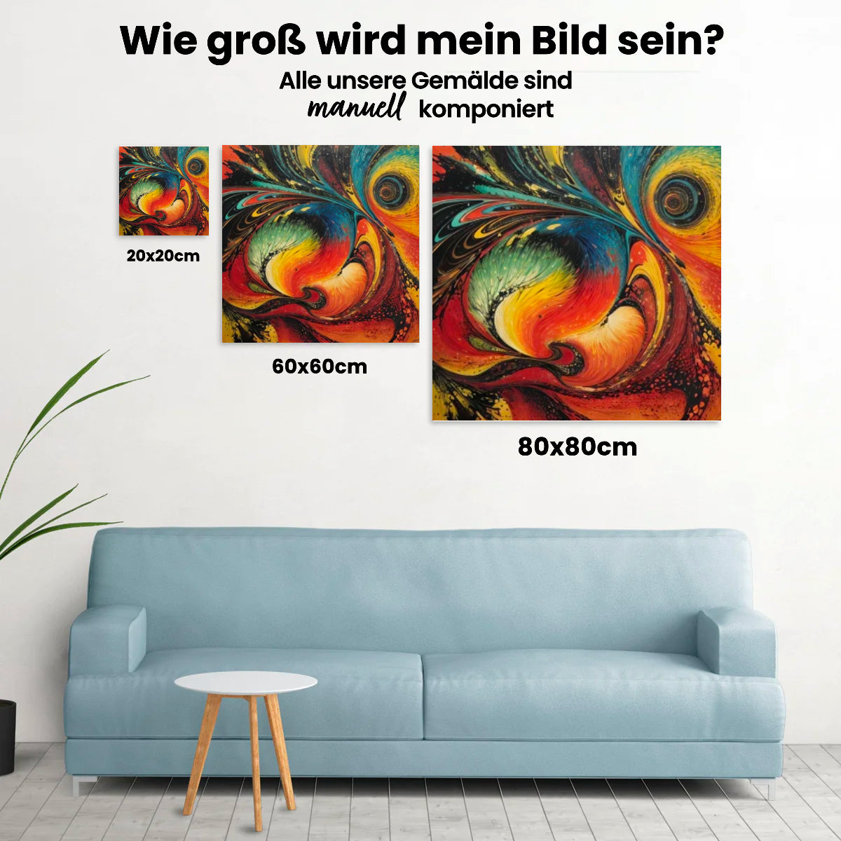 Abstrakte Kunst - Malen nach Zahlen