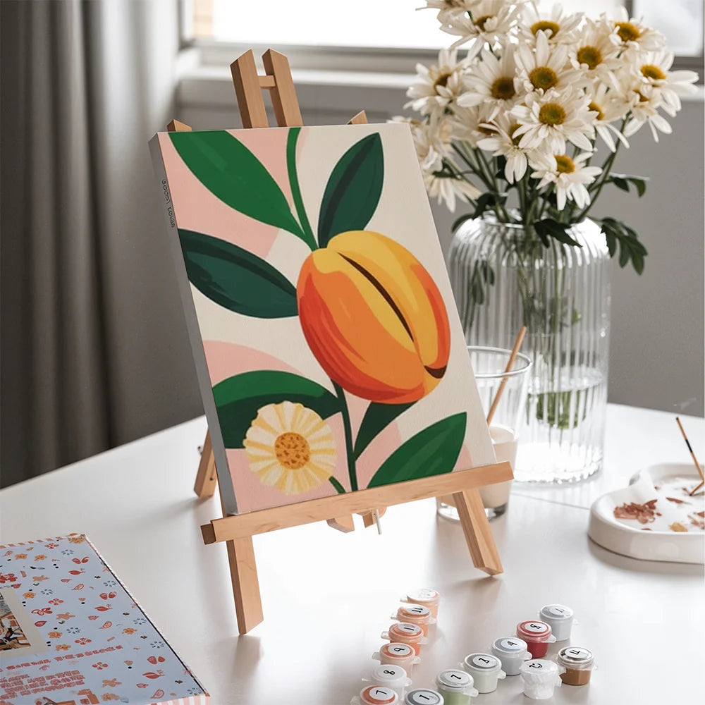 Dipingi con i numeri - 6 mini dipinti | Set di fiori di ciliegio