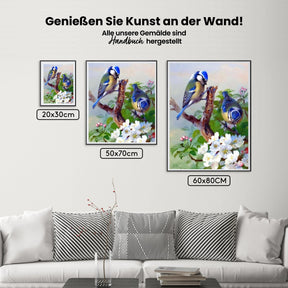 Blauer Sperling - Malen nach Zahlen