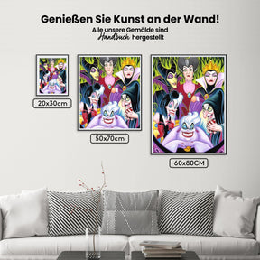 Böse Märchenfiguren - Malen nach Zahlen