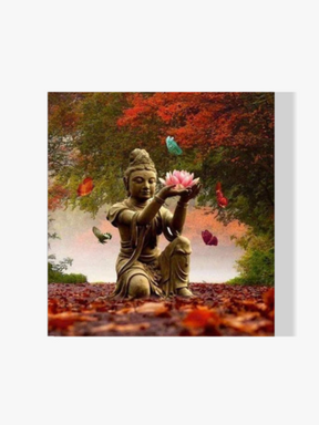 Buddha mit Lotusblume - Malen nach Zahlen