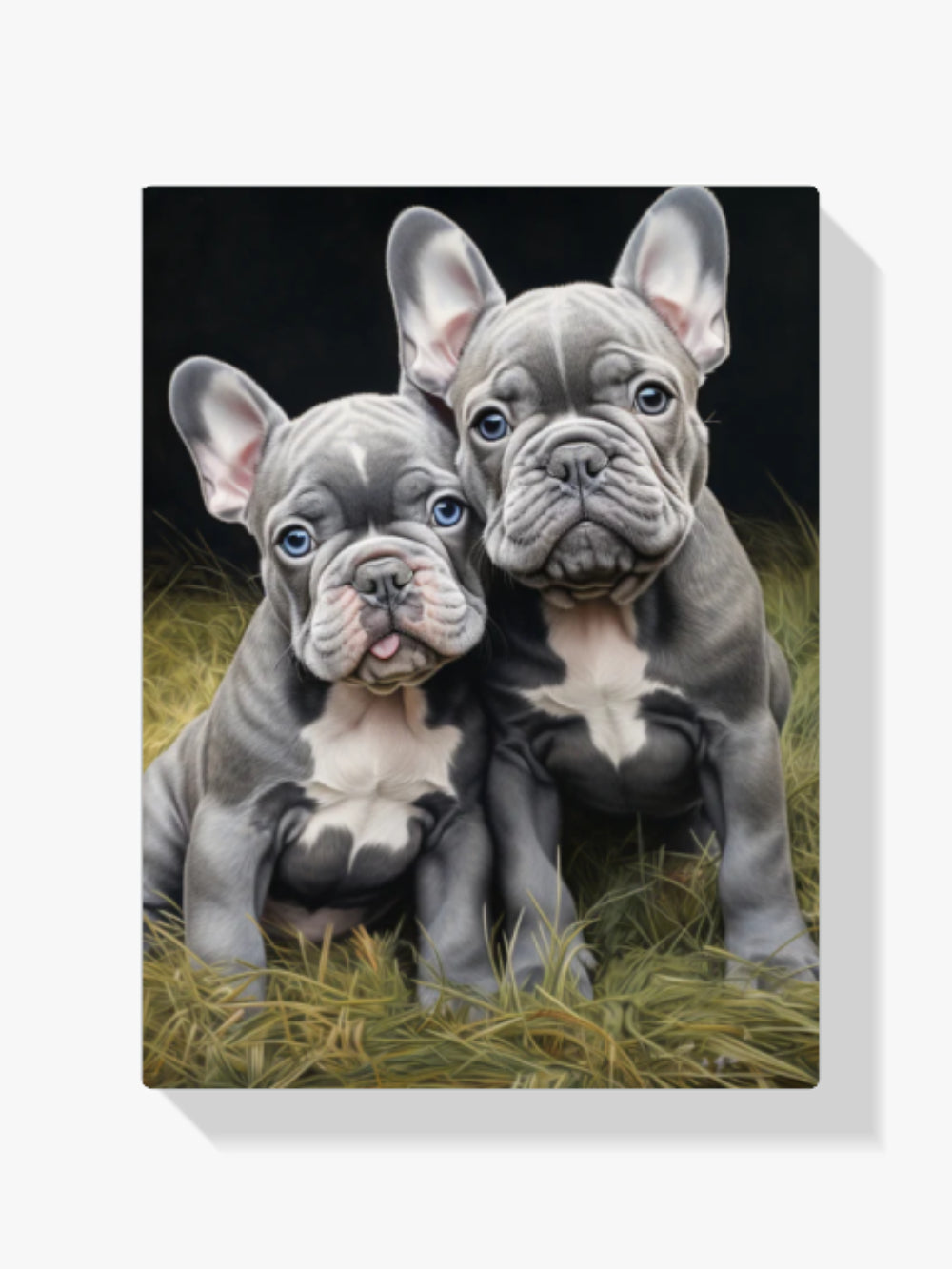 Bulldog Welpen - Malen nach Zahlen