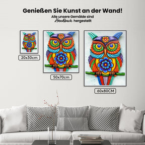 Bunte Eule - Malen nach Zahlen