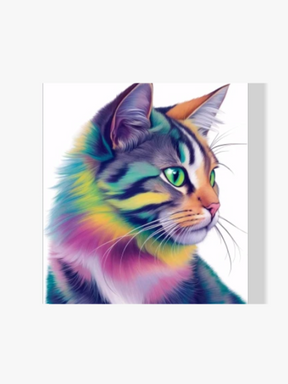 Bunte Katze - Malen nach Zahlen