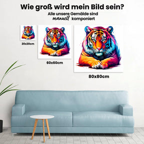 Bunter Tiger - Malen nach Zahlen
