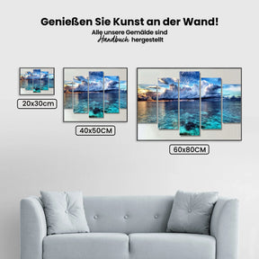 Das azurblaue Meer - Malen nach Zahlen