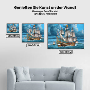 Das große Schiff - Malen nach Zahlen
