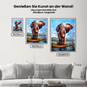 Der Große Elefant - Malen nach Zahlen
