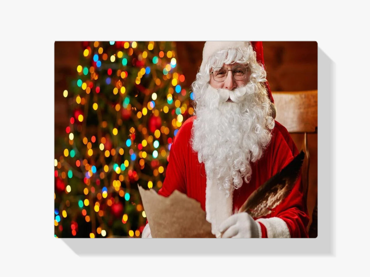 Der Weihnachtsmann und der Weihnachtsbaum - Malen nach Zahlen