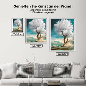 Der weiße Baum - Malen nach Zahlen