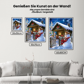 Dezember Häuschen - Malen nach Zahlen
