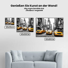Die gelben Taxis von NY - Malen nach Zahlen