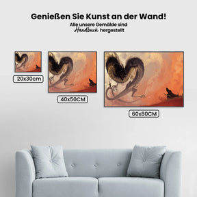 Drache in der Fantasie - Malen nach Zahlen