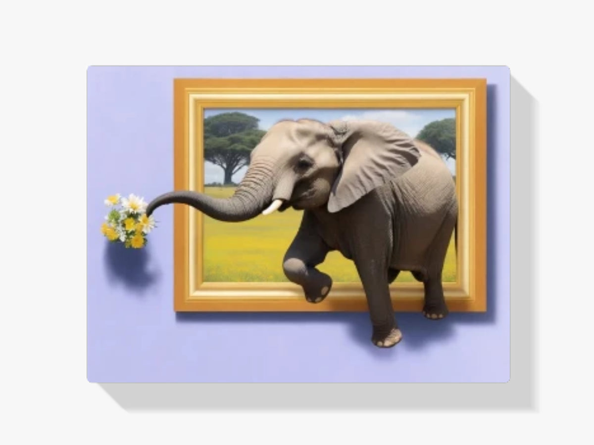 Elefant 3D - Malen nach Zahlen