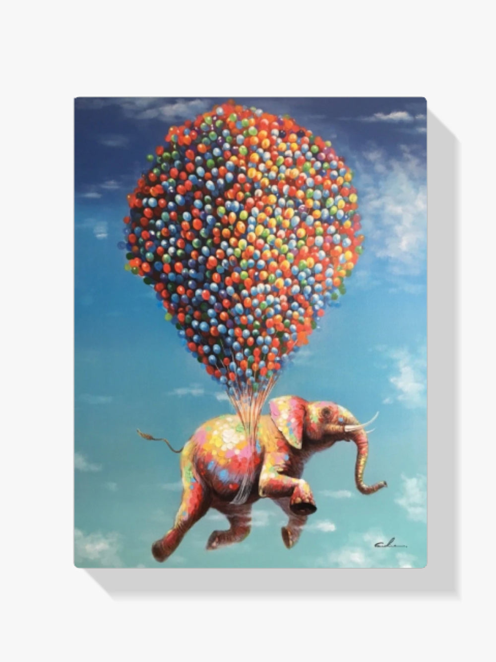 Elefant an Ballons - Malen nach Zahlen