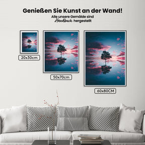 Fantasie Naturreflexions Landschaft - Malen nach Zahlen