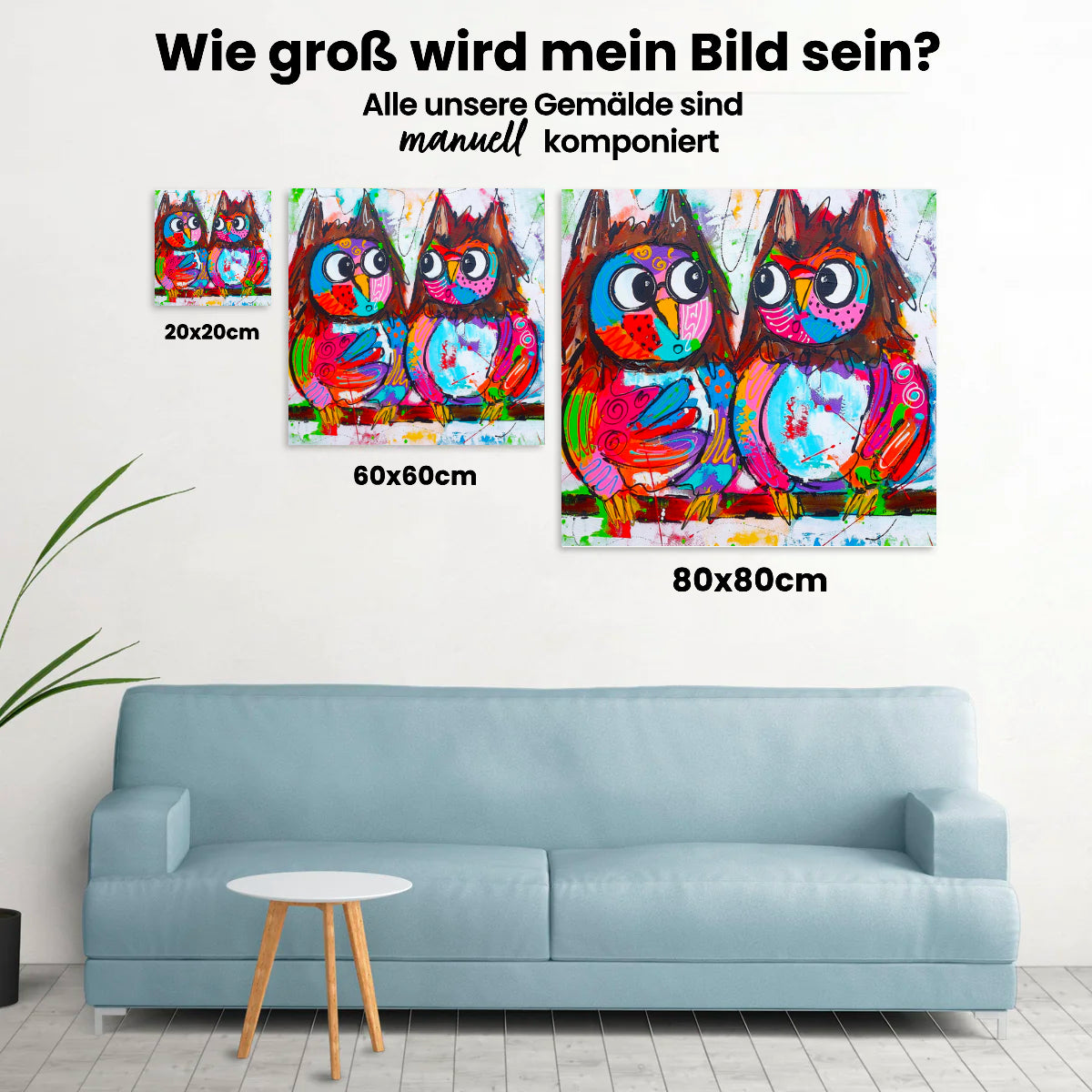 Fröhliche Malerei - Eulen - Malen nach Zahlen