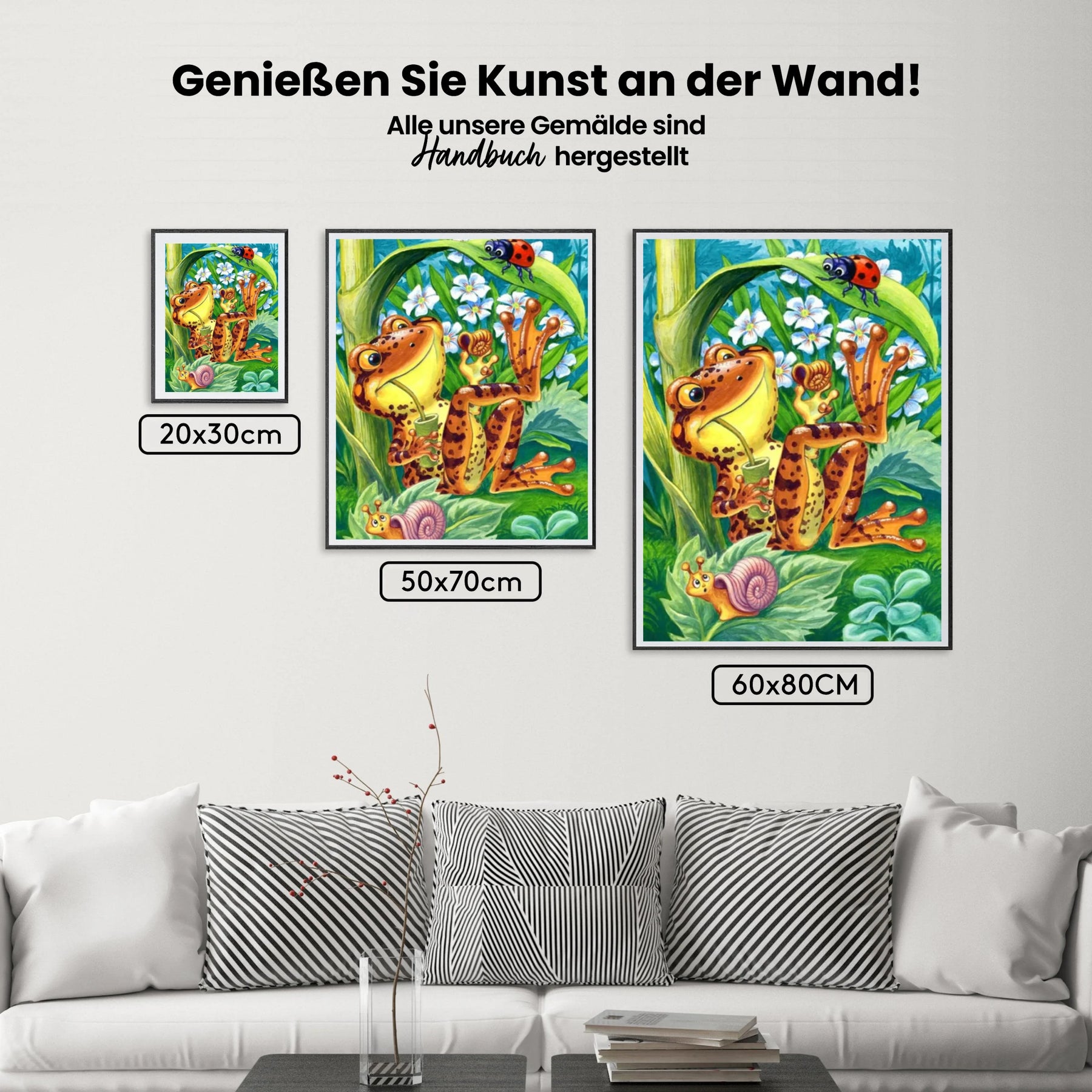 Frosch im Gras - Malen nach Zahlen