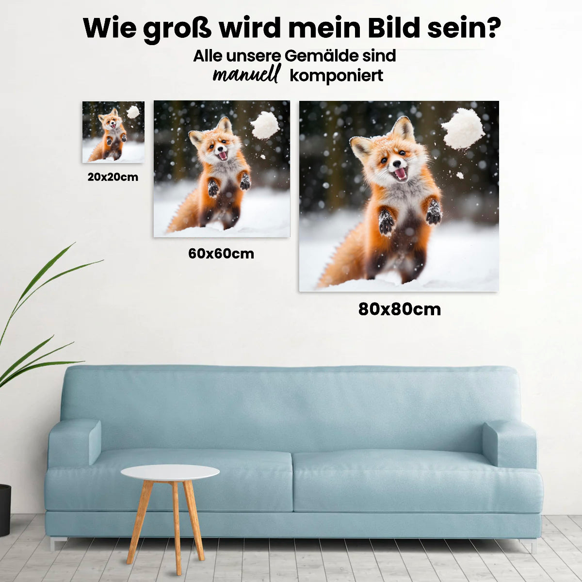 Fuchs im Schnee - Malen nach Zahlen