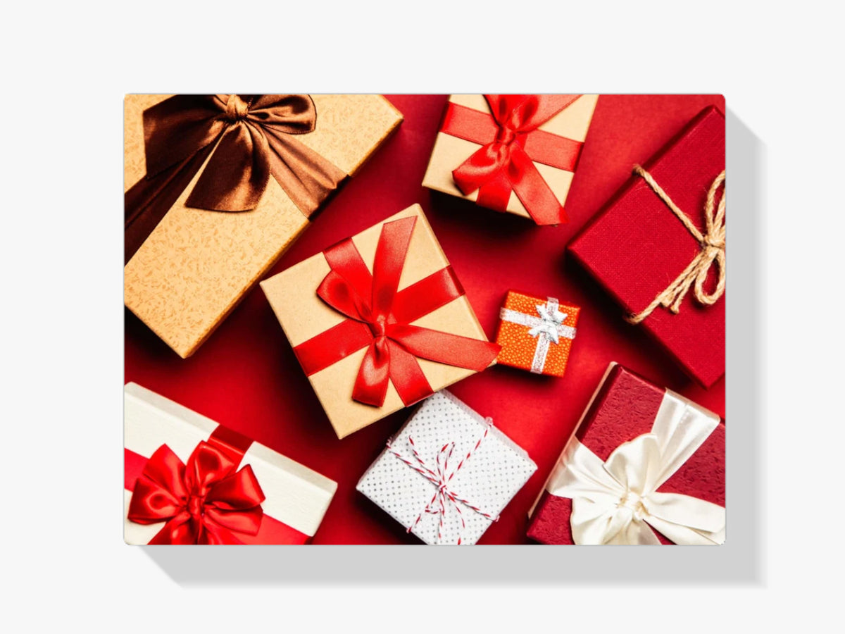Geschenke Rot - Malen nach Zahlen